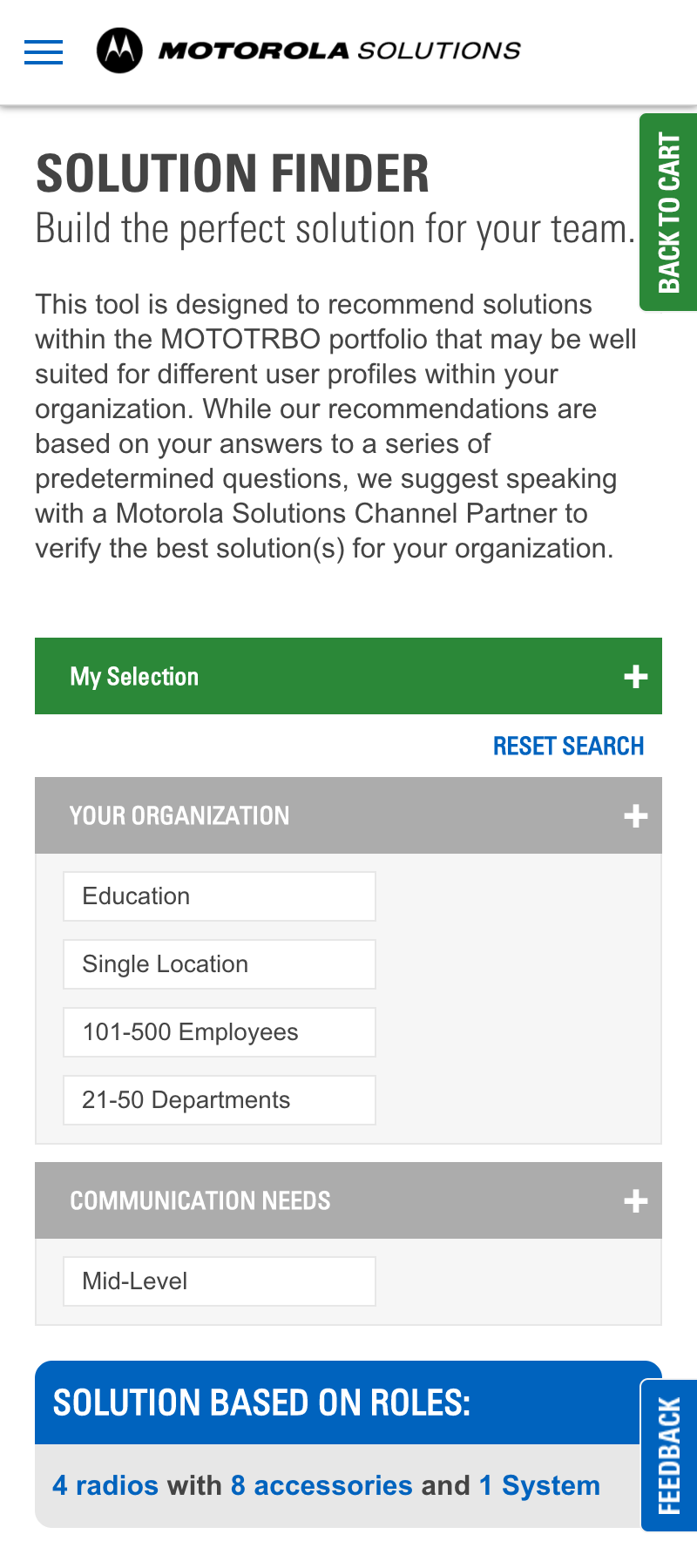 MSI Solution Finder Mobile Screenshot 1