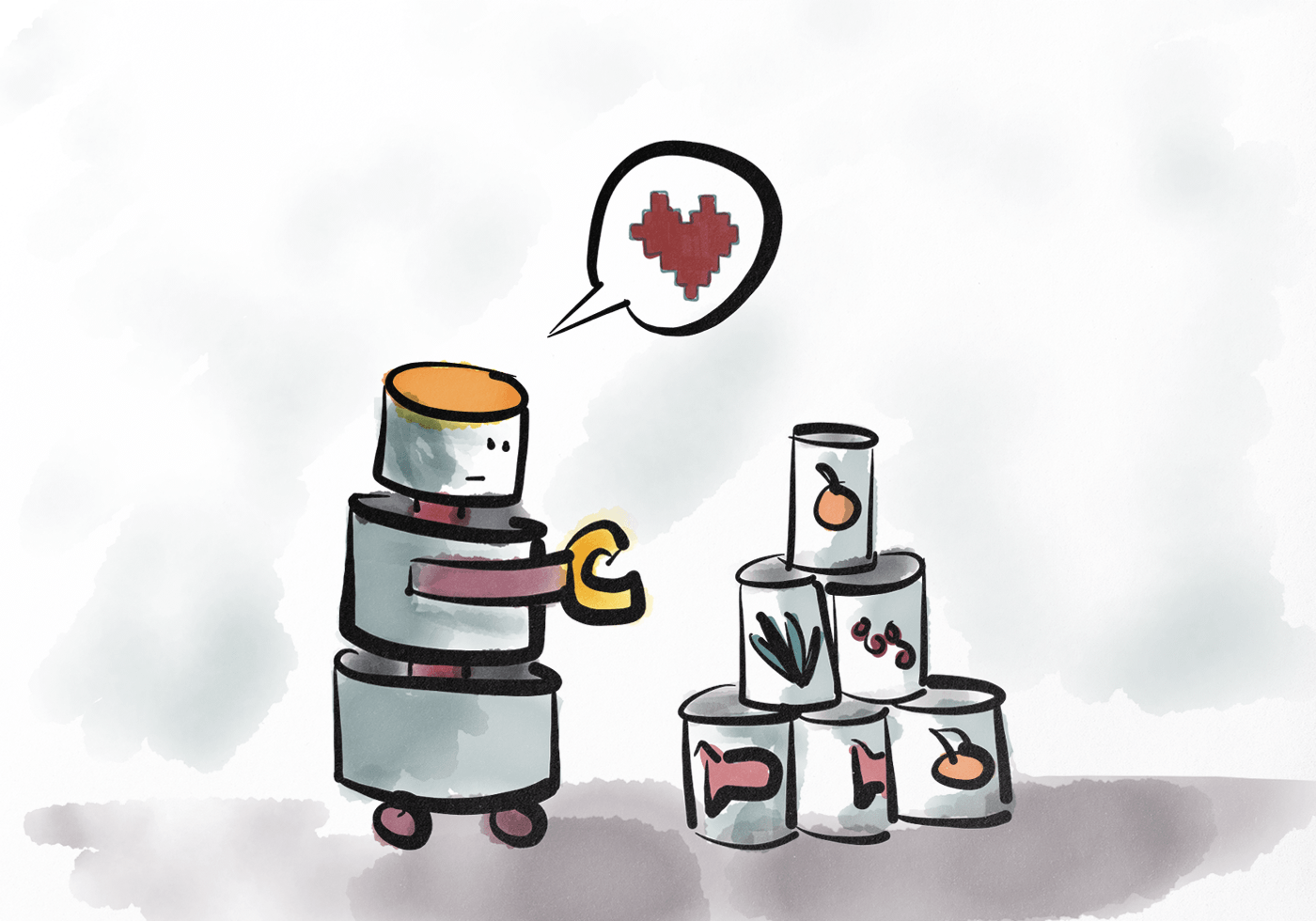 Illustration-robot-love