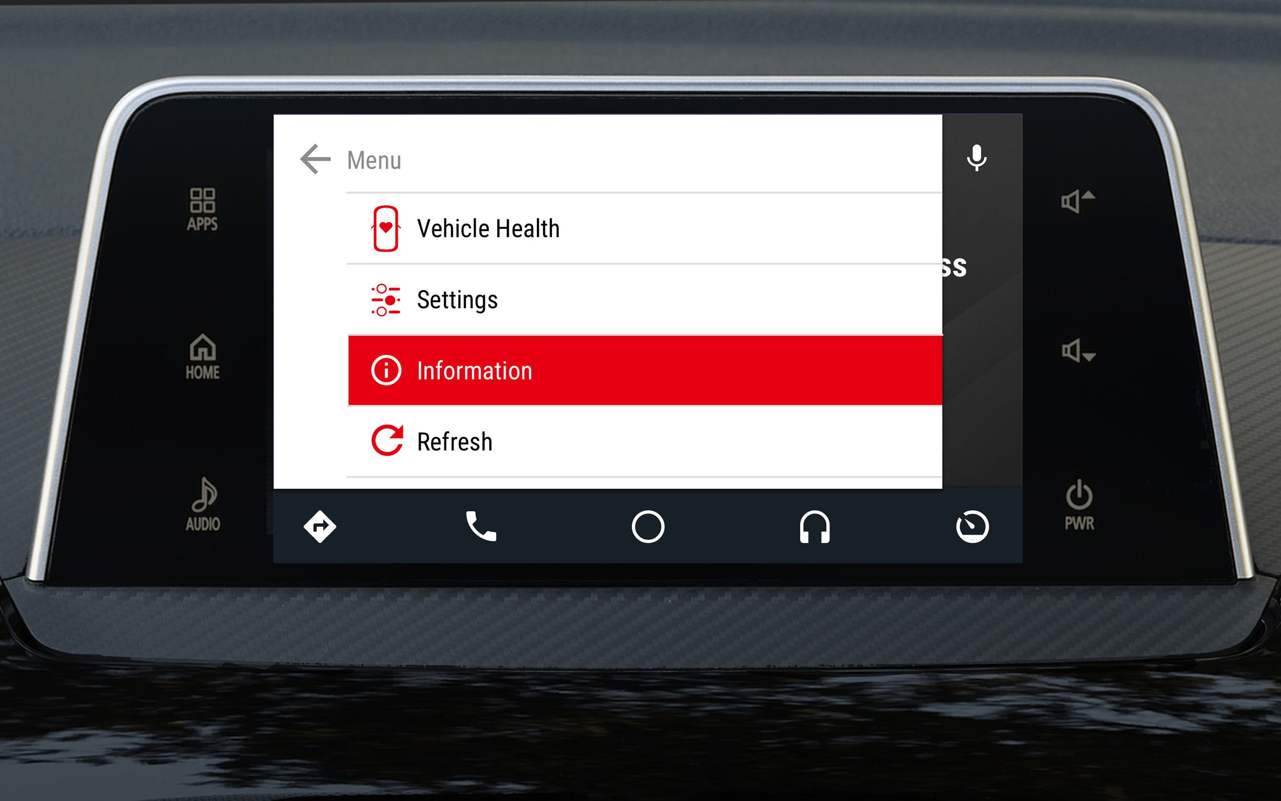 My-Mitsubishi-Connect-Android-Auto-Menu