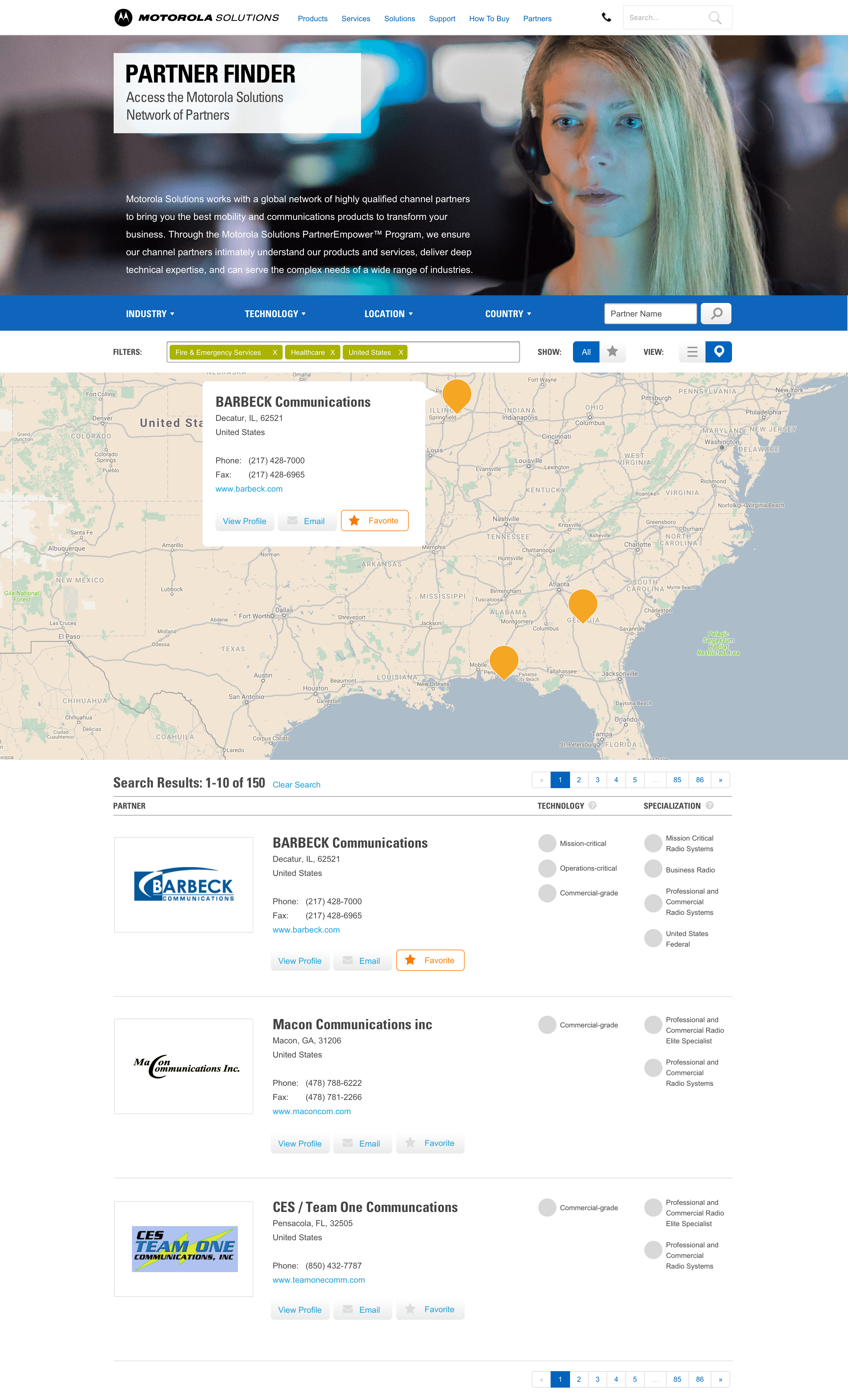 PartnerFinder-Dropdown-Map