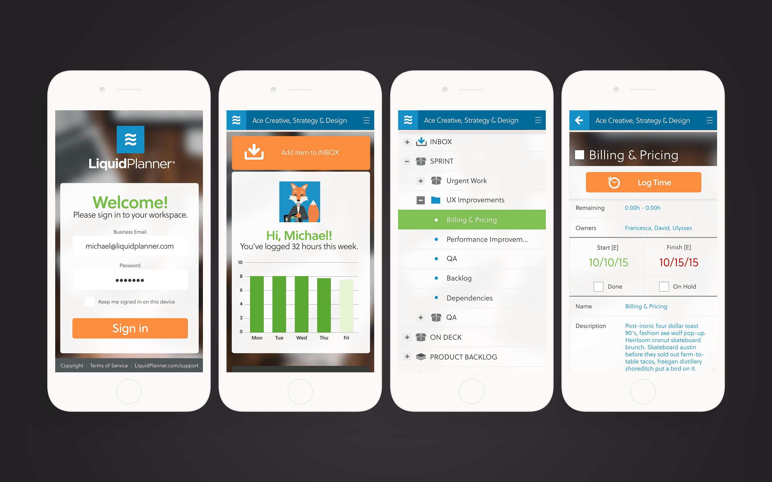 LiquidPlanner Mobile App